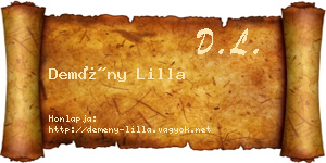 Demény Lilla névjegykártya