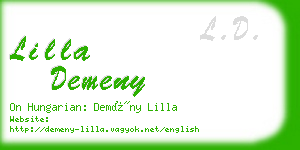 lilla demeny business card